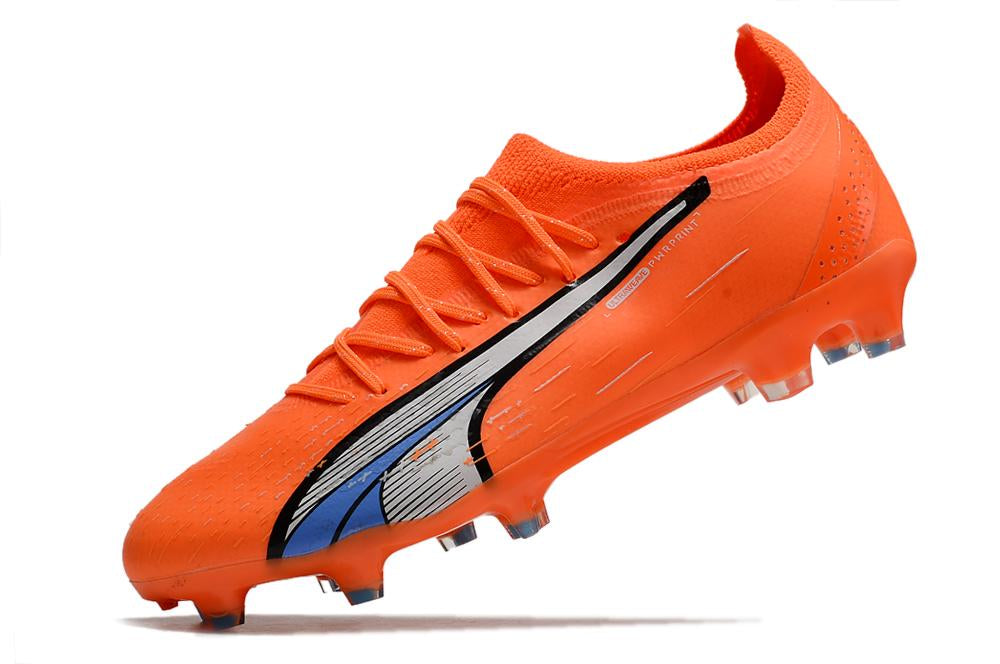 Chuteira Puma Ultra Ultimate Campo - Laranja e Branco