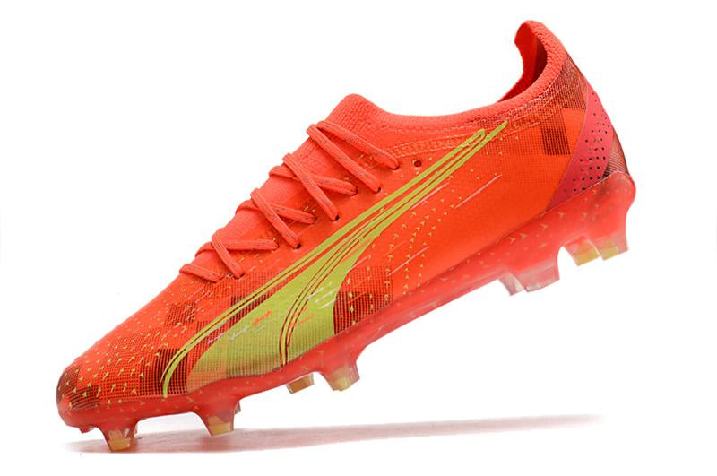 Chuteira Puma Ultra Ultimate Campo - Laranja e Verde