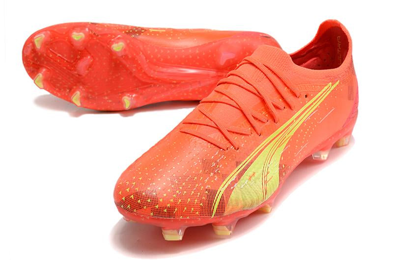 Chuteira Puma Ultra Ultimate Campo - Laranja e Verde