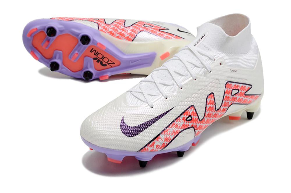 Chuteira Nike Mercurial Superfly IX Elite SG Campo - Branco e Vermelho