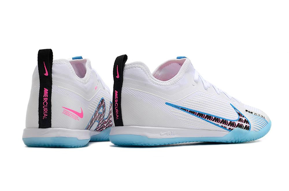 Chuteira Nike Air Zoom Mercurial Vapor XV Pro Futsal - Branco e Azul