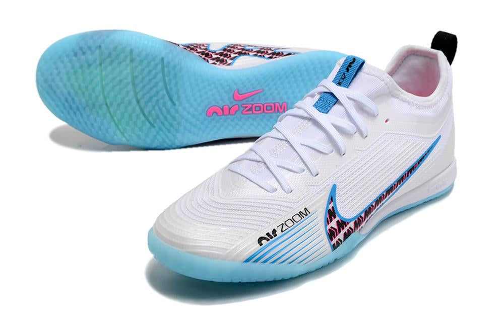 Chuteira Nike Air Zoom Mercurial Vapor XV Pro Futsal - Branco e Azul