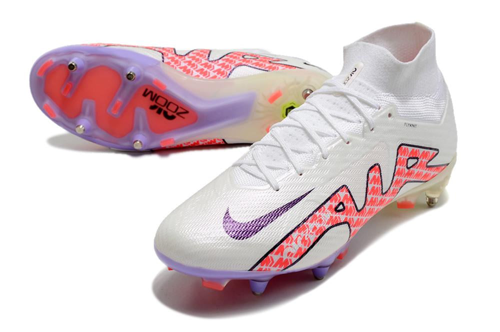 Chuteira Nike Mercurial Superfly IX Elite SG Campo - Branco e Vermelho