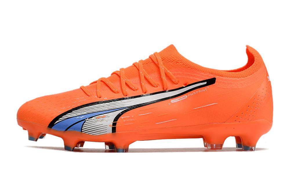 Chuteira Puma Ultra Ultimate Campo - Laranja e Branco