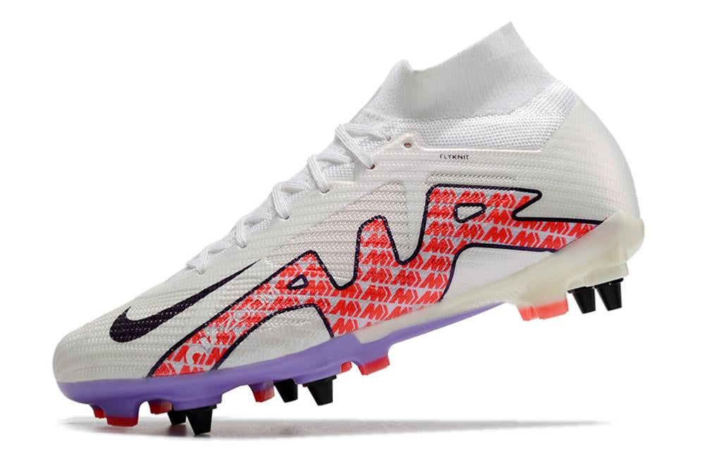 Chuteira Nike Mercurial Superfly IX Elite SG Campo - Branco e Vermelho