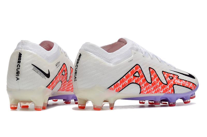 Chuteira Nike Air Zoom Mercurial Vapor XV Elite Campo - Branco e Vermelho