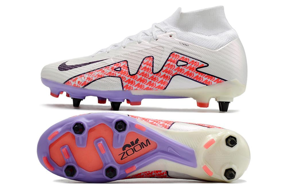 Chuteira Nike Mercurial Superfly IX Elite SG Campo - Branco e Vermelho