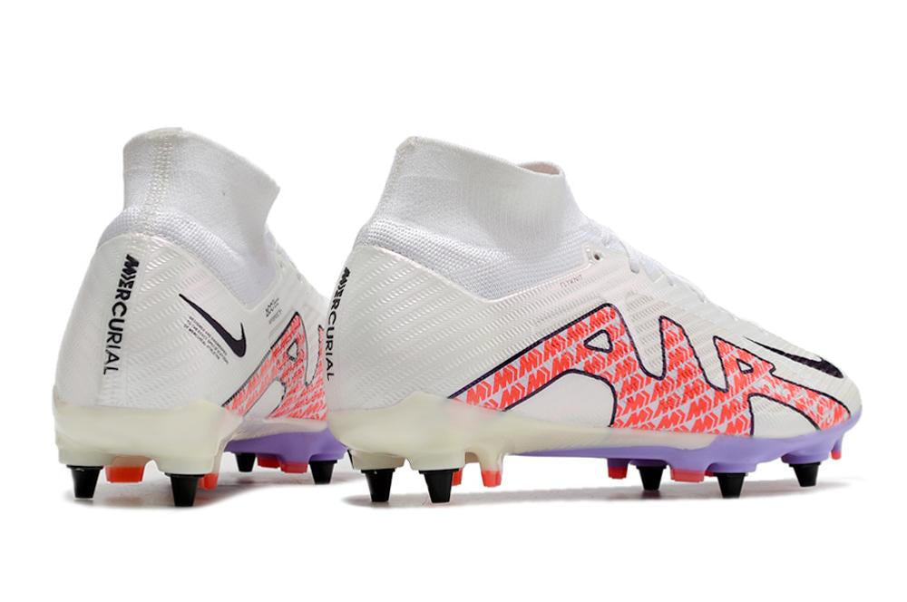 Chuteira Nike Mercurial Superfly IX Elite SG Campo - Branco e Vermelho