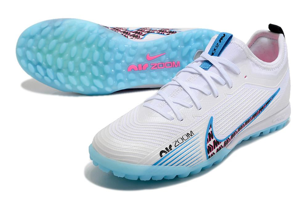Chuteira Nike Air Zoom Mercurial Vapor XV Pro Society - Branco e Azul