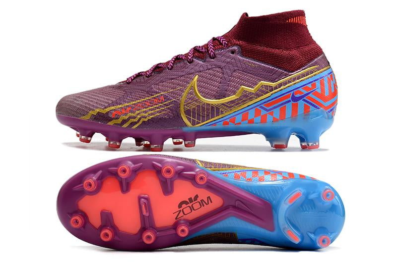 Chuteira Nike Air Zoom Mercurial Superfly IX Elite Campo - Vinho