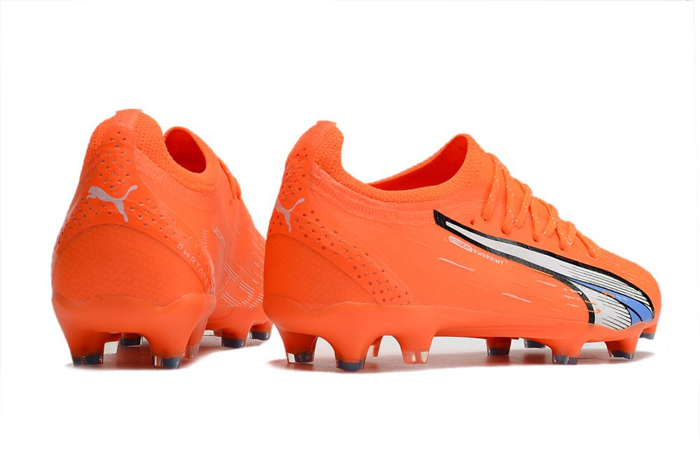 Chuteira Puma Ultra Ultimate Campo - Laranja e Branco