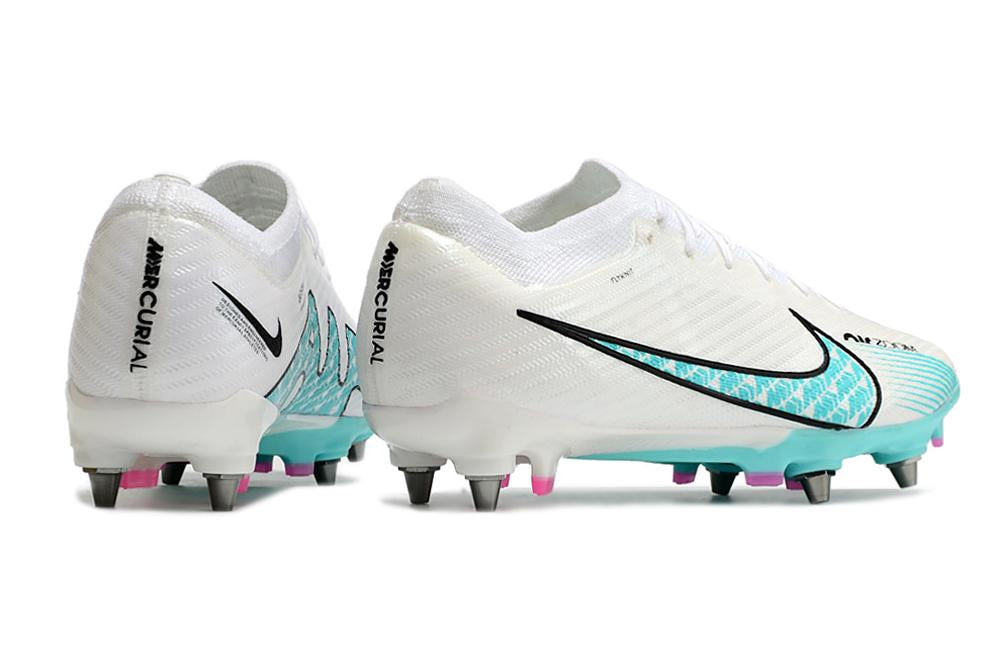 Chuteira Nike Mercurial Vapor XV Elite SG Campo - Branco e Azul